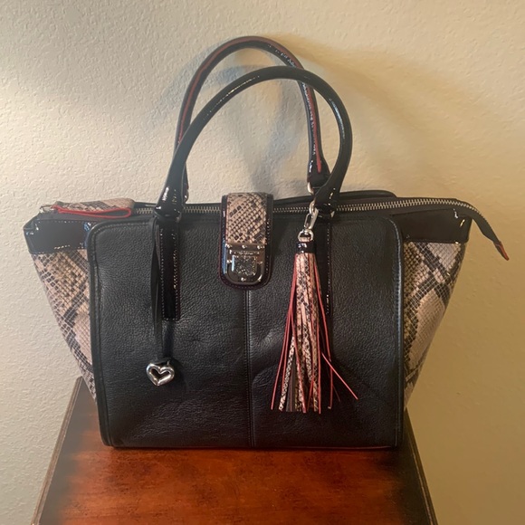 Brighton Handbags - NWT Beautiful Brighton Handbag, Lined w/Snakeskin Embellished Sides Never Used